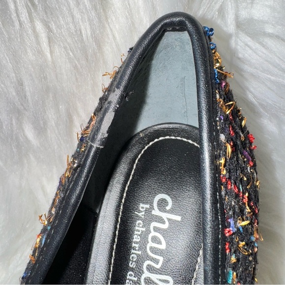 Charlies by Charles David Sweetness Black Multicolor Tweed Stiletto Heels 8.5 - Picture 13 of 13